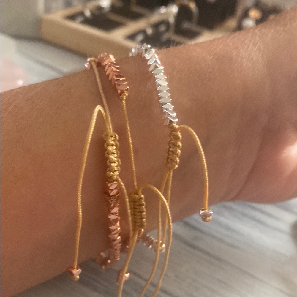 Hematite Adjustable Bracelet Set - image 3